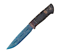 Нож Сибиряк из мозаичной дамасской стали  купить на сайте koval-knife.shop