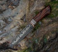 Нож Сибиряк из мозаичной дамасской стали  купить на  сайте koval-knife.shop